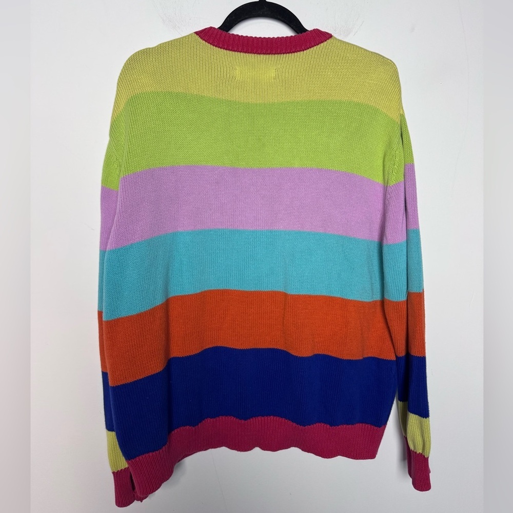 Teddy Fresh Mom Sweater Colorful Striped Cotton Size Small - Picture 2 of 7
